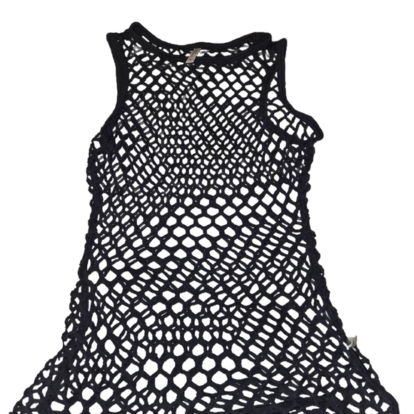 Cover Up Black Fishnet Sleeveless - Picture 1 of 2